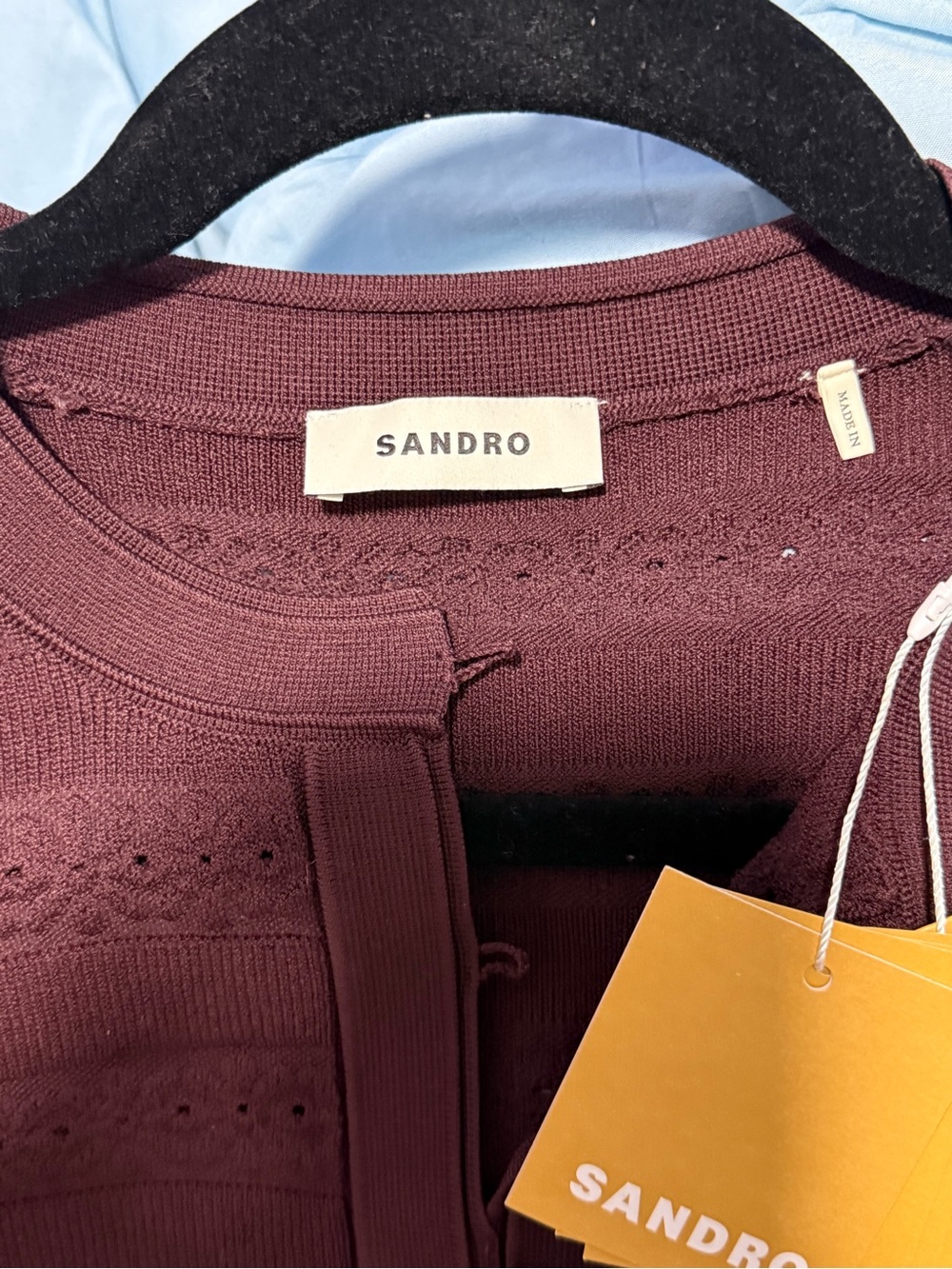 Sandro print knit mini dress - Picture 9 of 10